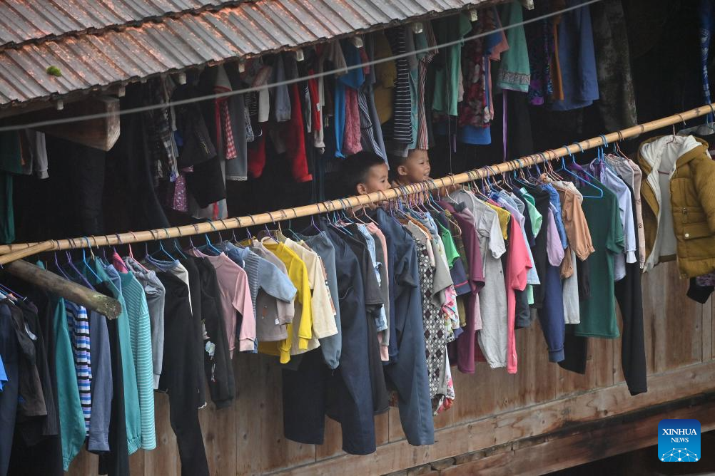 Daily life in Miao ethnic group hamlet in China