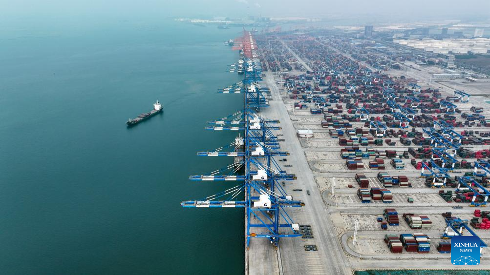 View of Qinzhou Port in S China's Guangxi