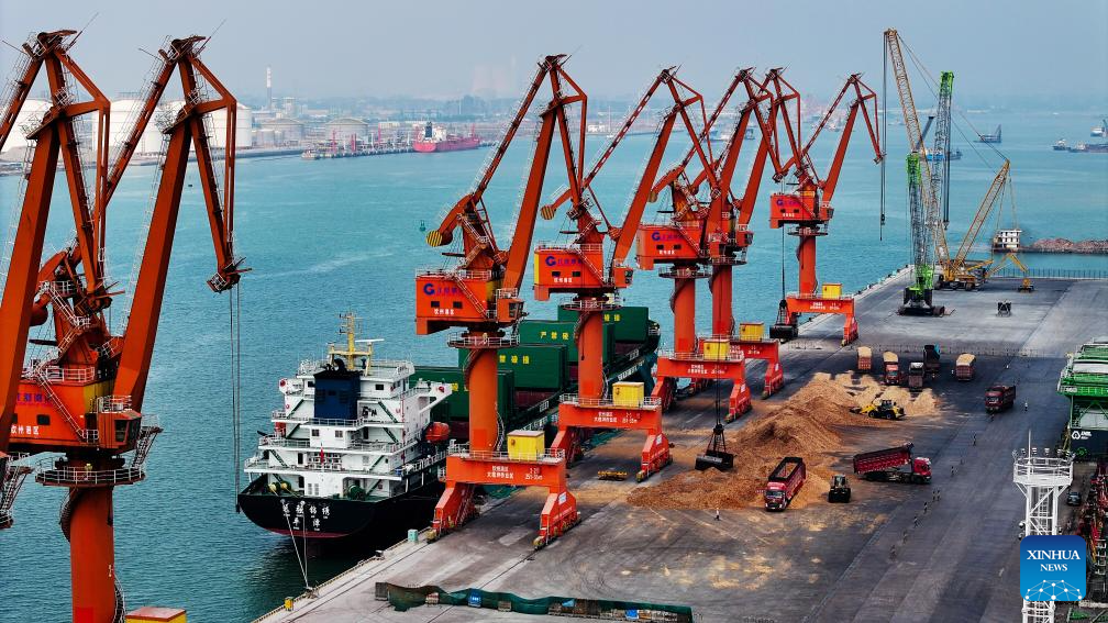 View of Qinzhou Port in S China's Guangxi