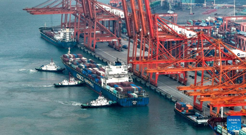 View of Qinzhou Port in S China's Guangxi