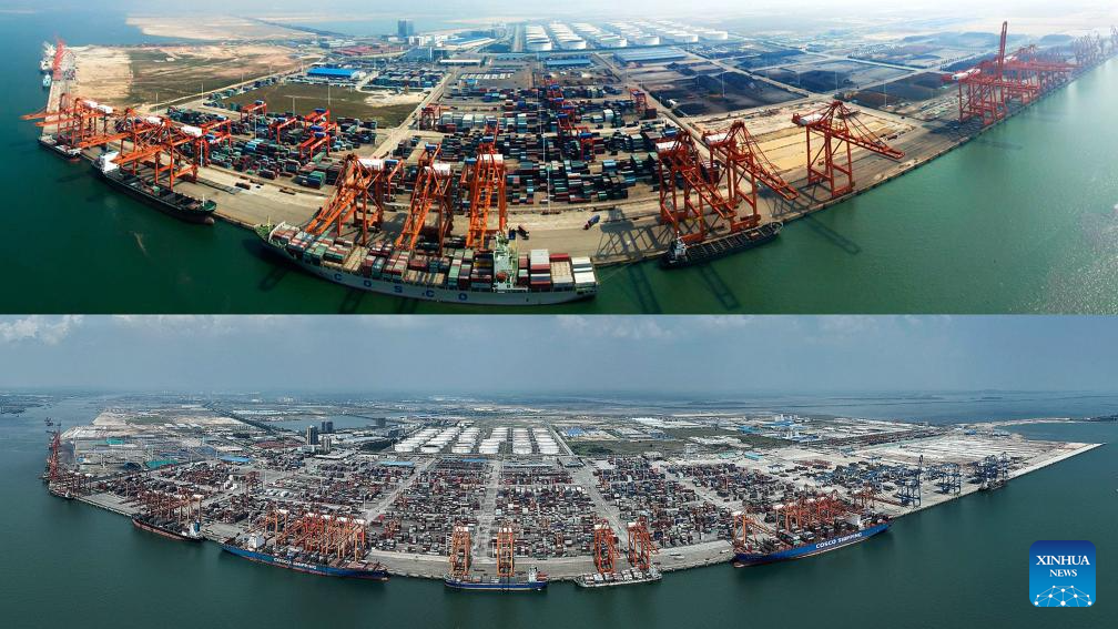 View of Qinzhou Port in S China's Guangxi