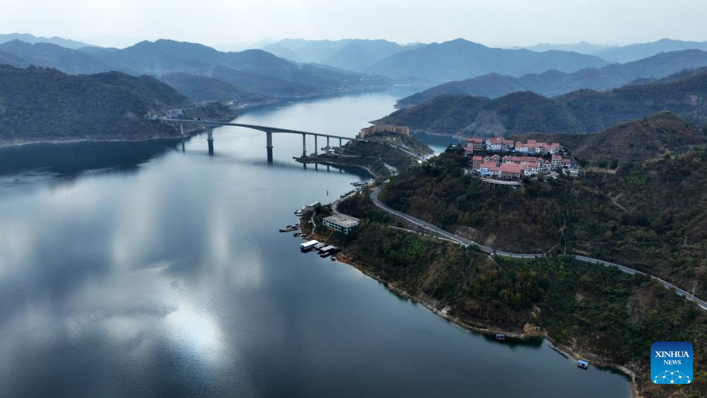 View of Hongshui River in county of SW China's Guizhou