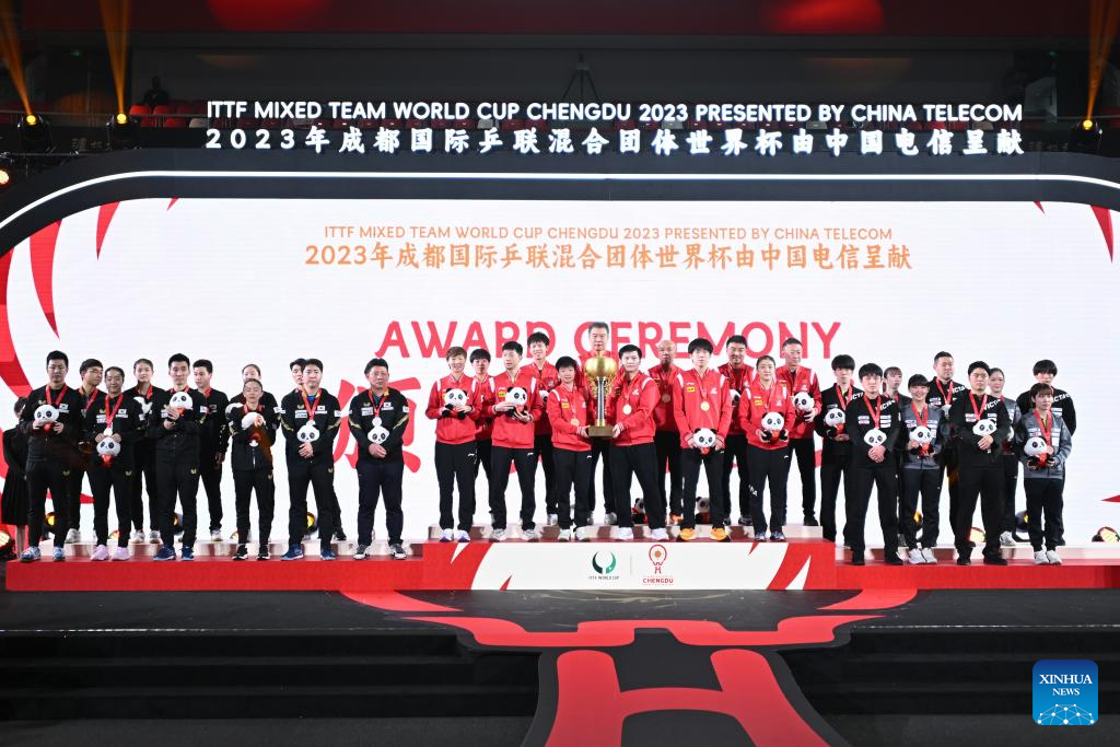 China clinches inaugural ITTF Mixed Team World Cup