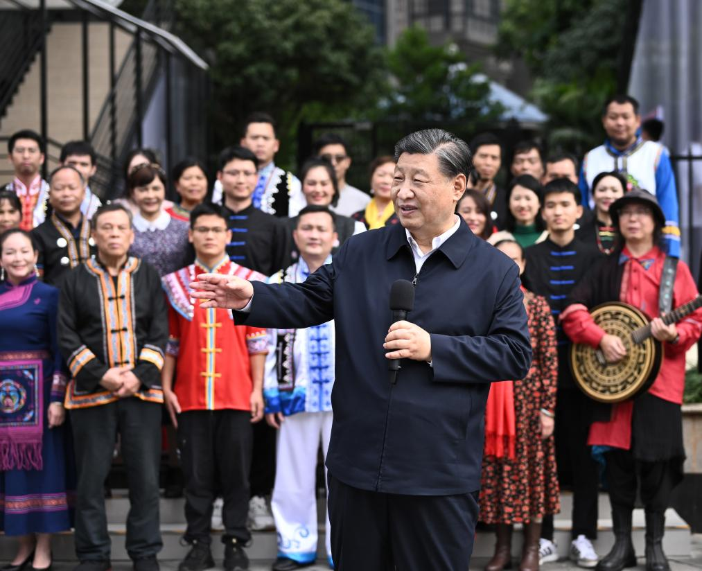 Xi inspects Nanning in south China's Guangxi