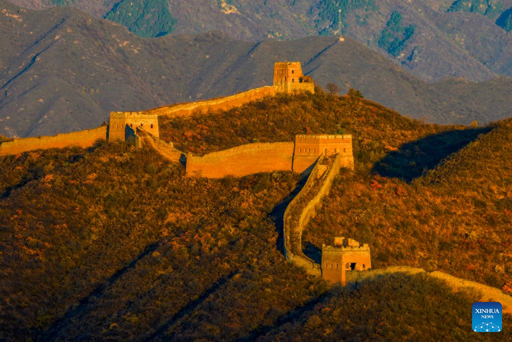 Aerial view of Great Wall through four seasons