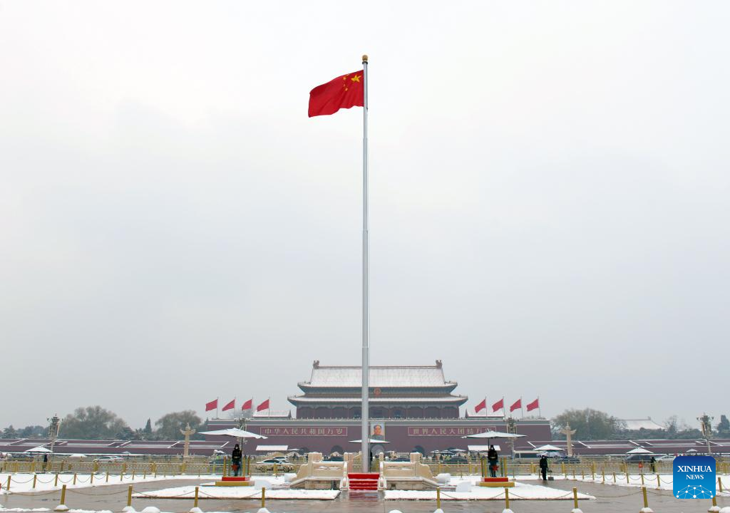 Winter scenery along Beijing Central Axis