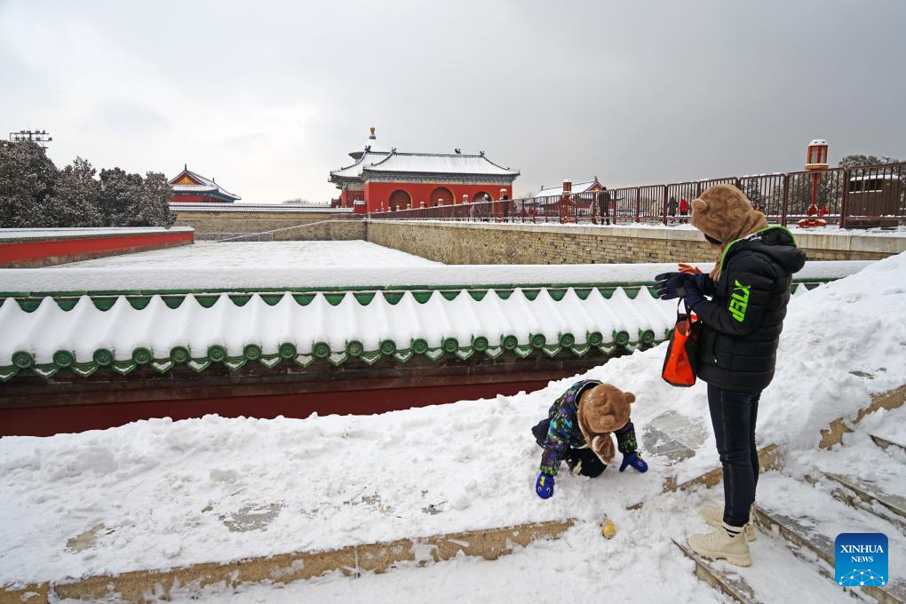 Winter scenery along Beijing Central Axis