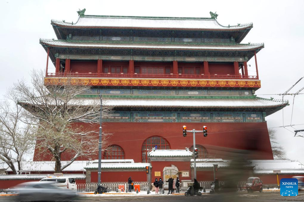 Winter scenery along Beijing Central Axis