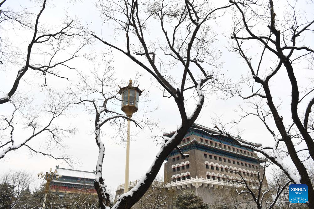 Winter scenery along Beijing Central Axis