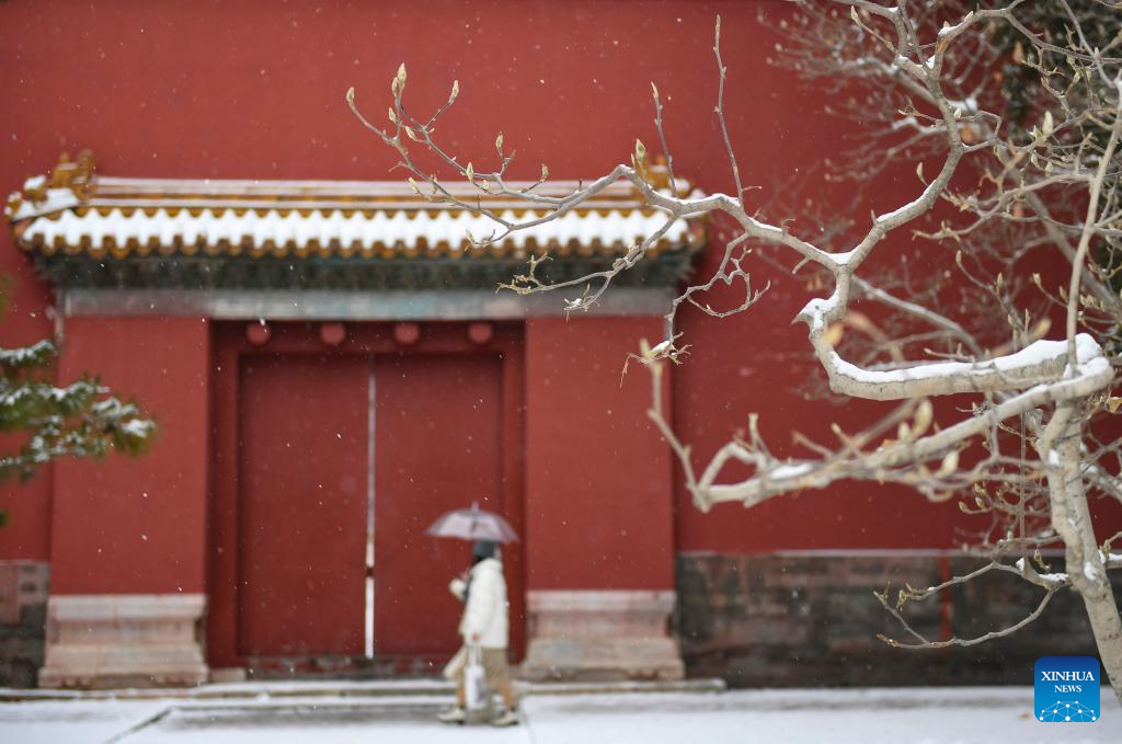 Winter scenery along Beijing Central Axis