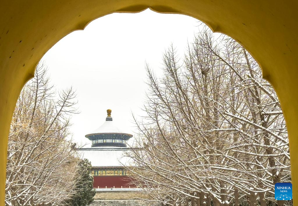 Winter scenery along Beijing Central Axis