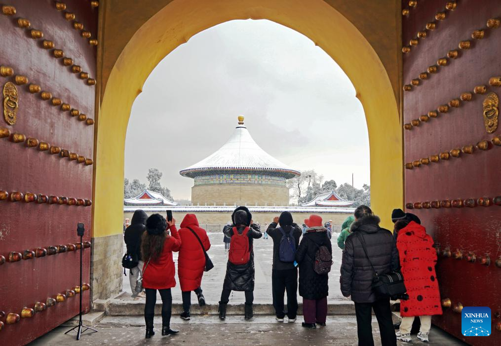 Winter scenery along Beijing Central Axis