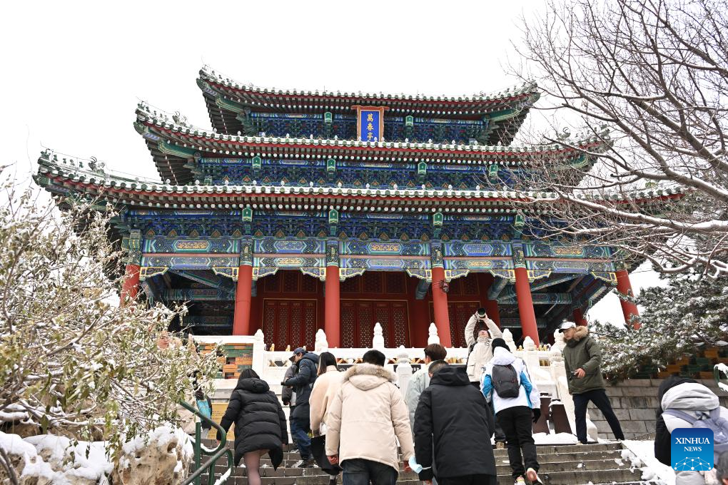 Winter scenery along Beijing Central Axis