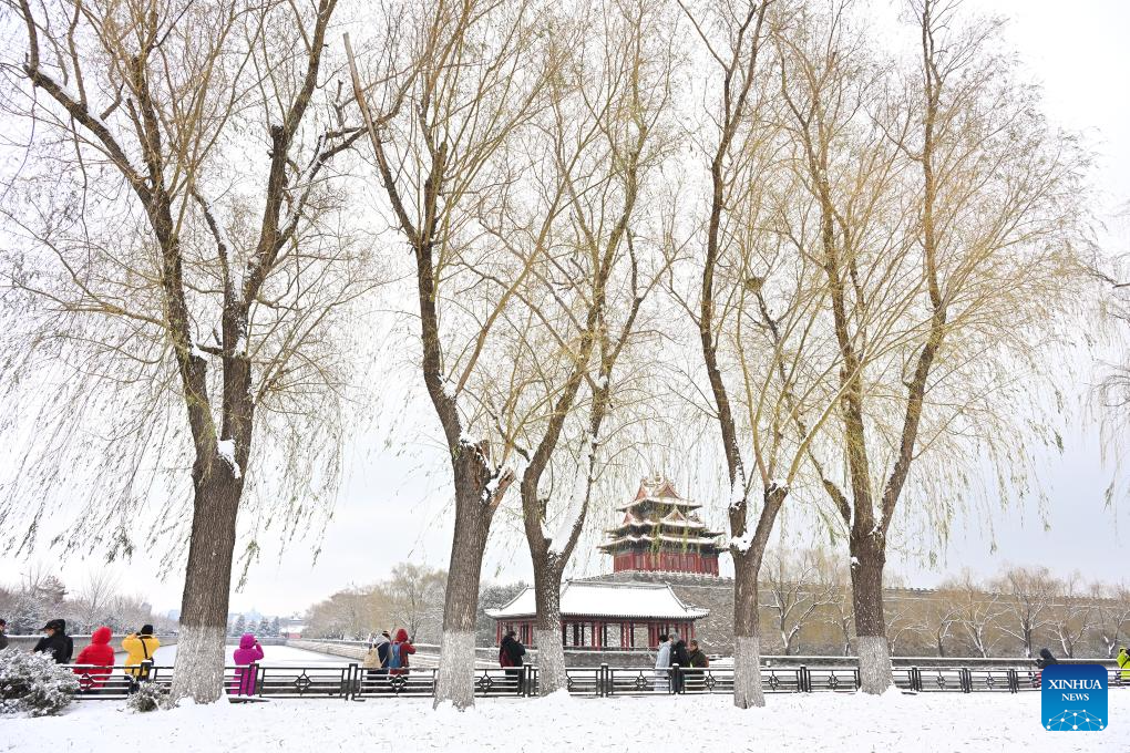 Winter scenery along Beijing Central Axis