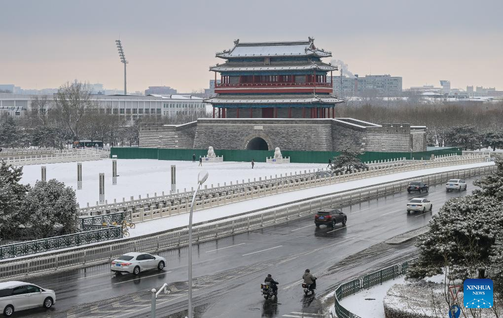 Winter scenery along Beijing Central Axis