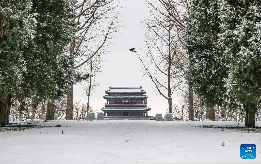 Winter scenery along Beijing Central Axis