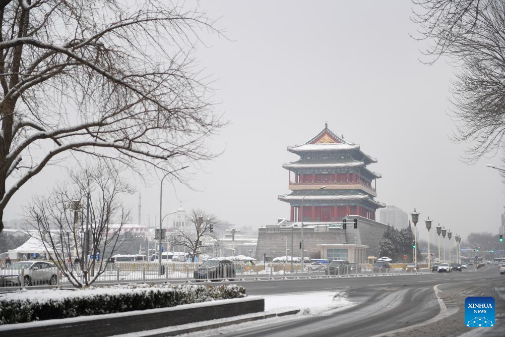 Winter scenery along Beijing Central Axis