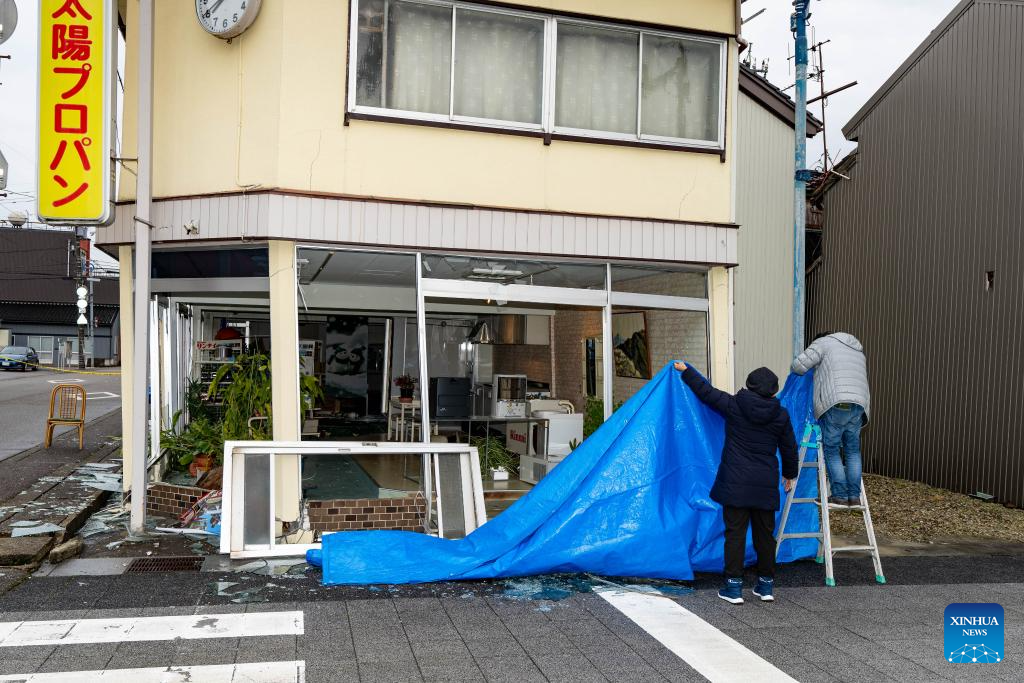 Aftermath of powerful earthquakes in Japan
