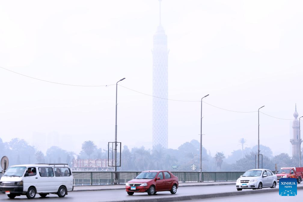 Fog shrouds Cairo in Egypt