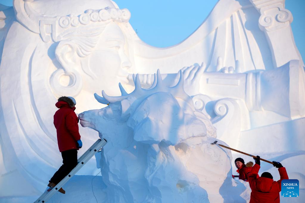 International snow sculpture competition held in Harbin