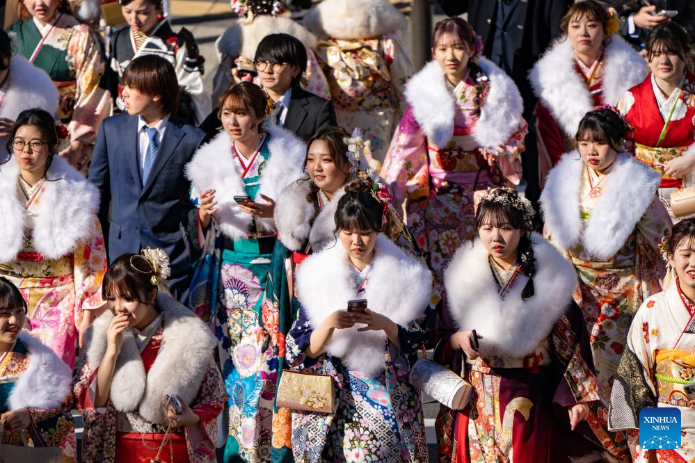 Coming of Age Day ceremony held in Yokohama, Japan