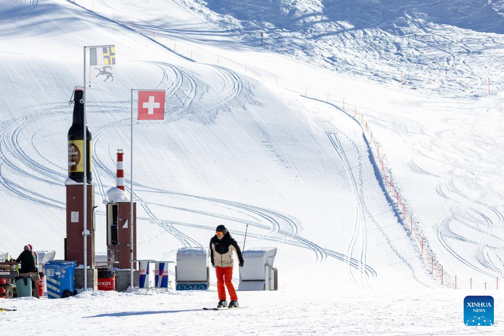 Snow scenery of Davos in Switzerland