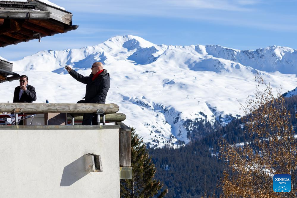 Snow scenery of Davos in Switzerland
