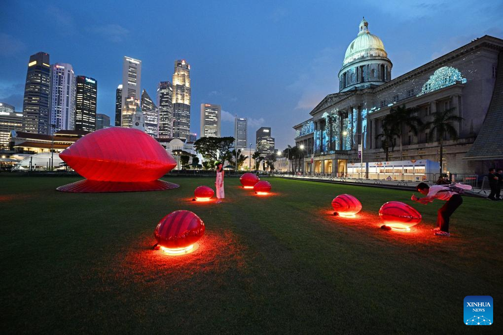 Media preview of Light to Night Festival held in Singapore