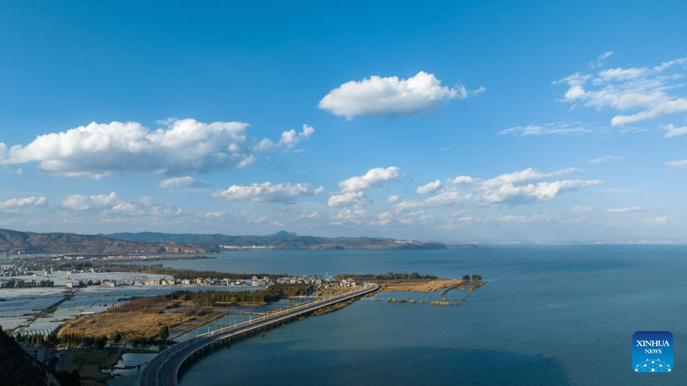 View of Dianchi Lake in Kunming, SW China's Yunnan