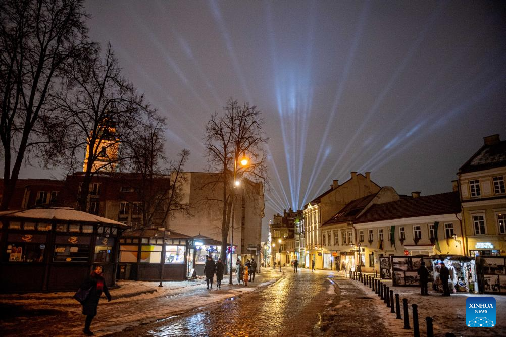 International Light Festival held in Vilnius, Lithuania