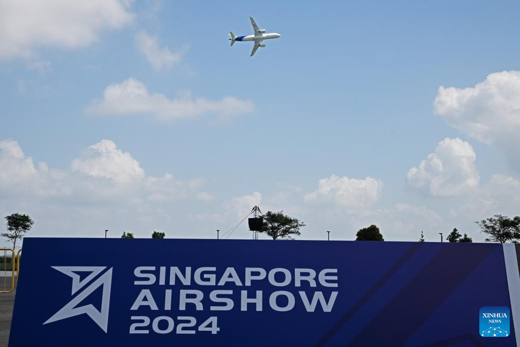 Chinese C919 attends Singapore Airshow rehearsal