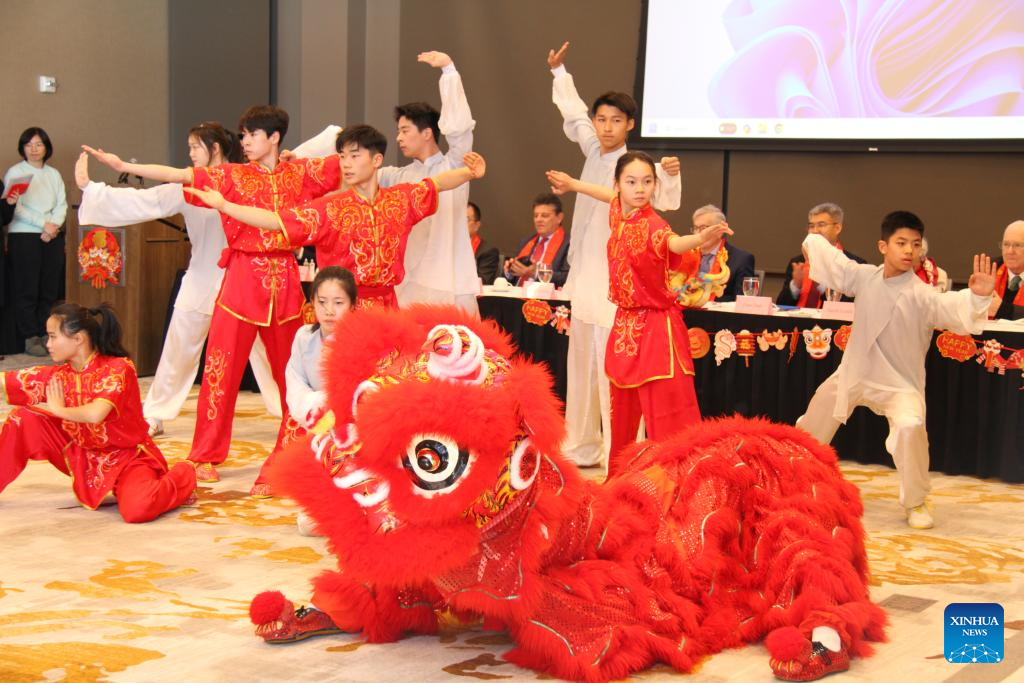 American, Chinese students celebrate Chinese Lunar New Year in Muscatine, U.S.