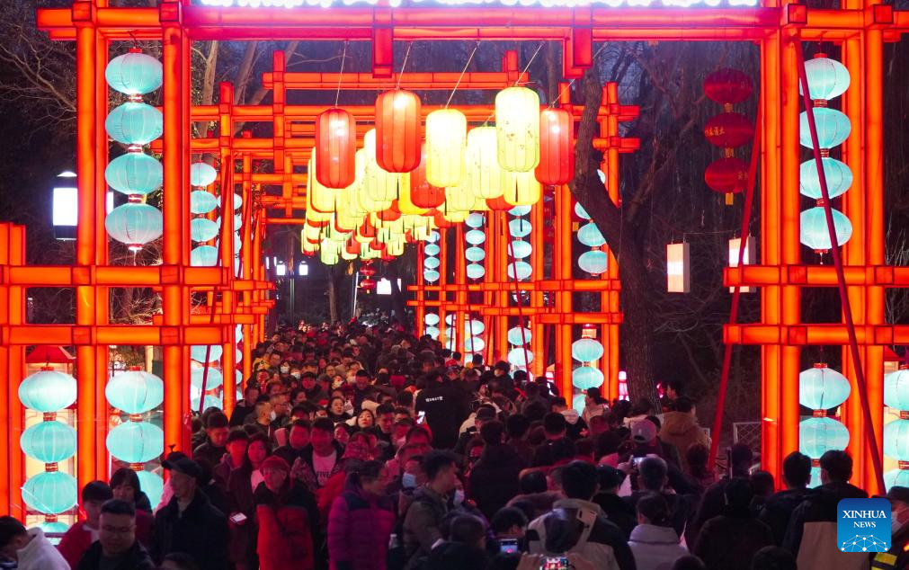 People enjoy lantern show in Jinan, E China's Shandong