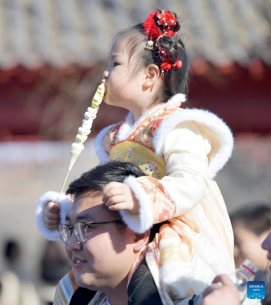 Traditional Chinese costumes gain popularity during New Year celebrations