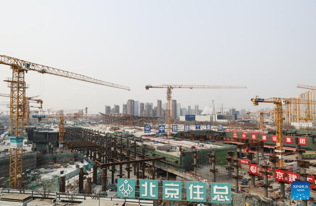 Integrated transportation hub of Beijing sub-center under construction