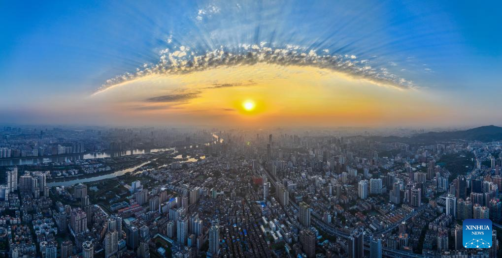 Sunset view in Guangzhou