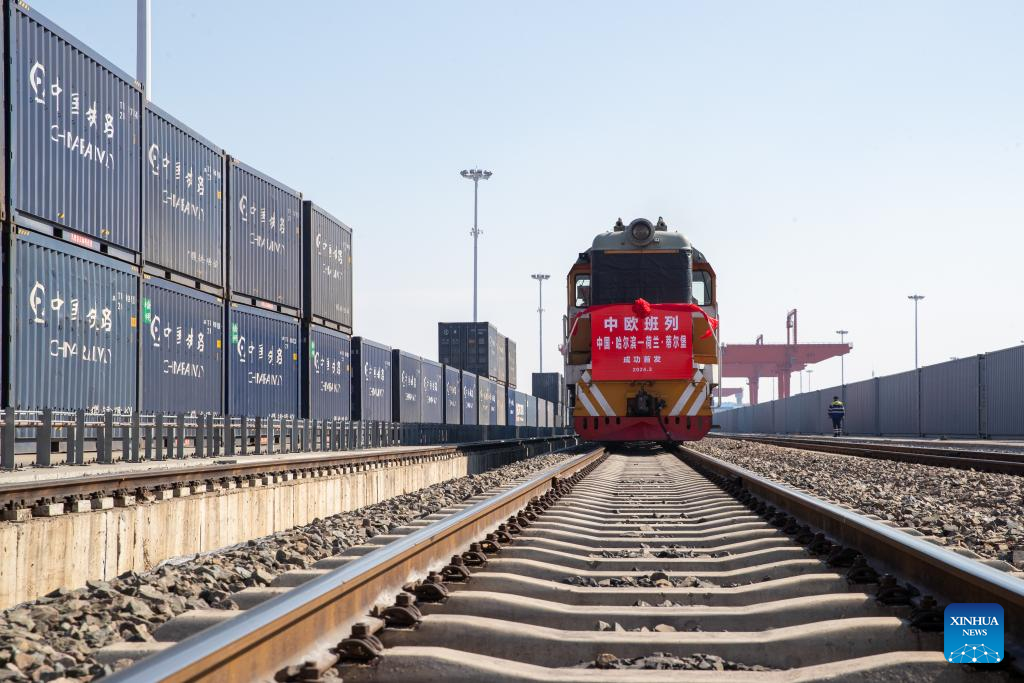 China-Europe freight train service connects Chinese border province, Netherlands