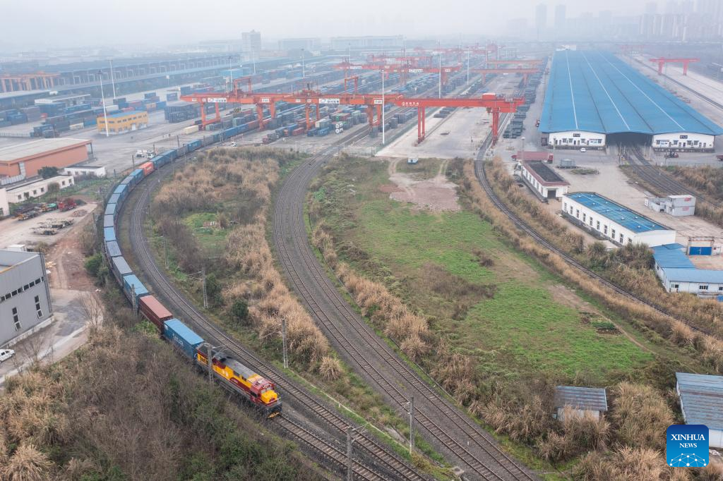 Chongqing sees export growth via China-Europe freight train service