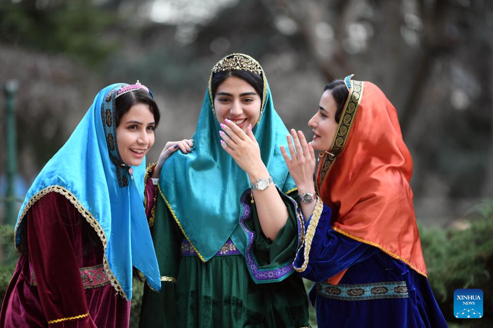 People visit Niavaran Palace during Iranian New Year