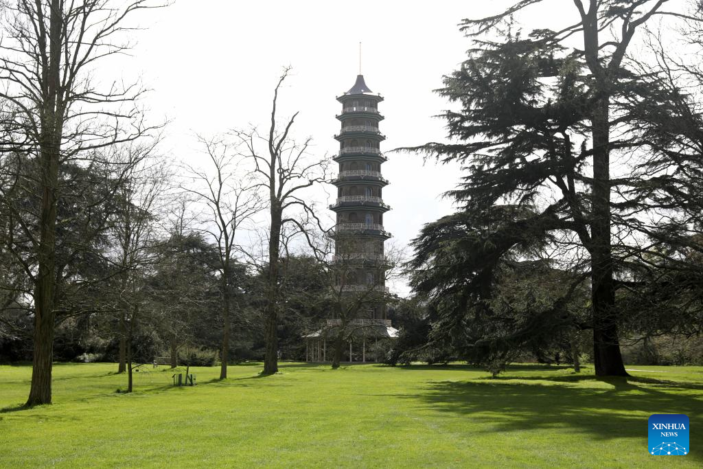 View of Great Pagoda at Kew Gardens in London