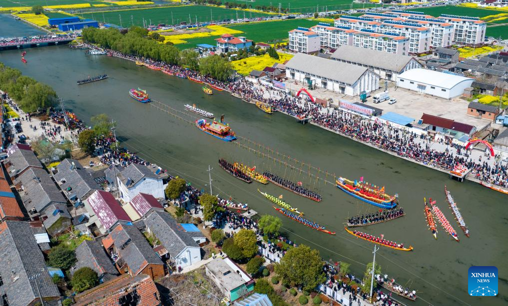 Maoshan boat fair held in Xinghua City, China's Jiangsu