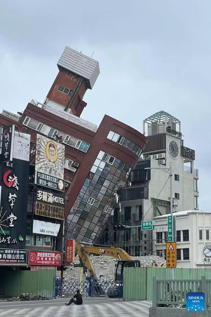 Aftermath of earthquake in China's Taiwan