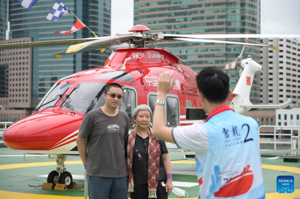 Citizens visit polar icebreaker Xuelong 2 in Hong Kong