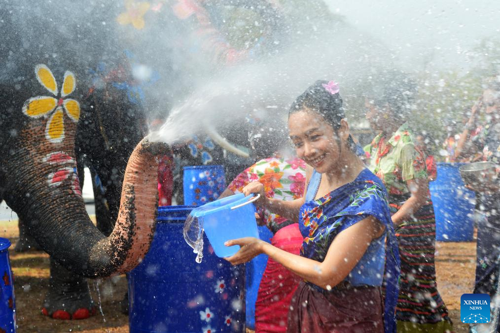People celebrate upcoming Songkran Festival in Thailand