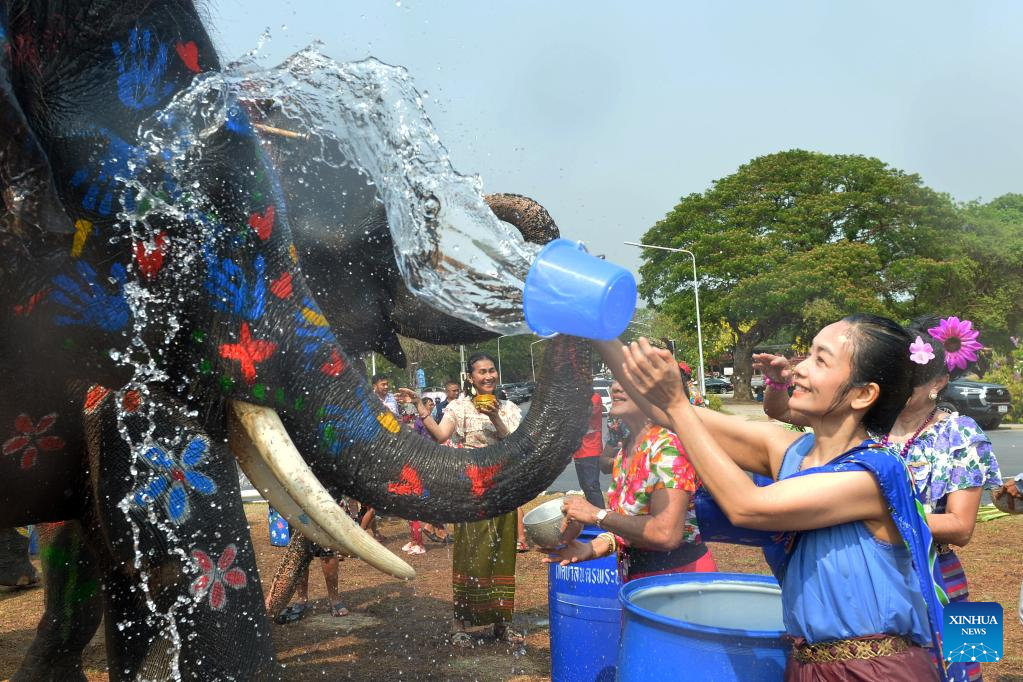 People celebrate upcoming Songkran Festival in Thailand