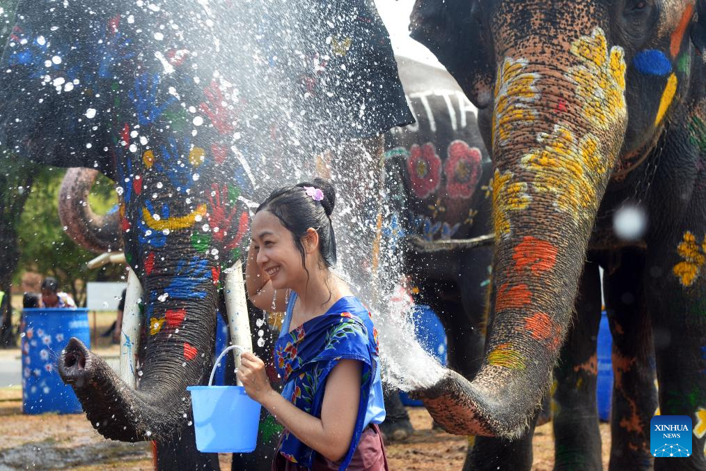 People celebrate upcoming Songkran Festival in Thailand