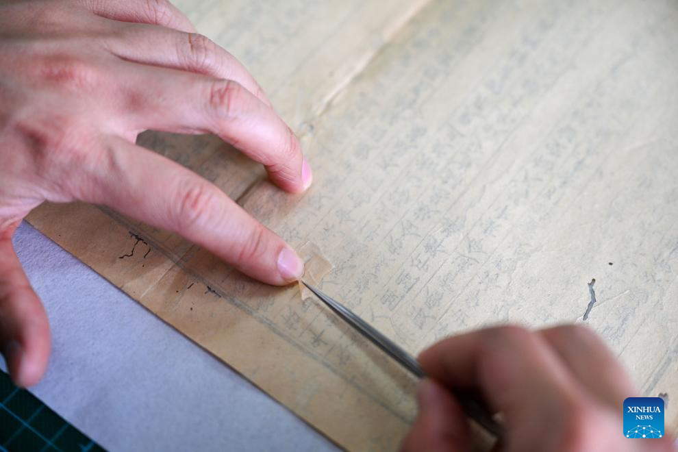 Pic story: expert dedicated to ancient book restoration