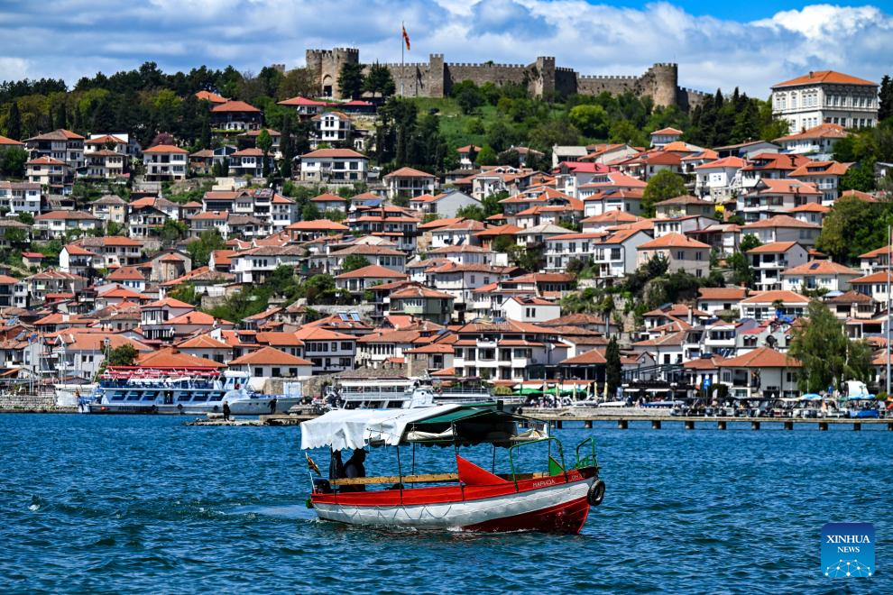 Scenery of Ohrid Lake in North Macedonia