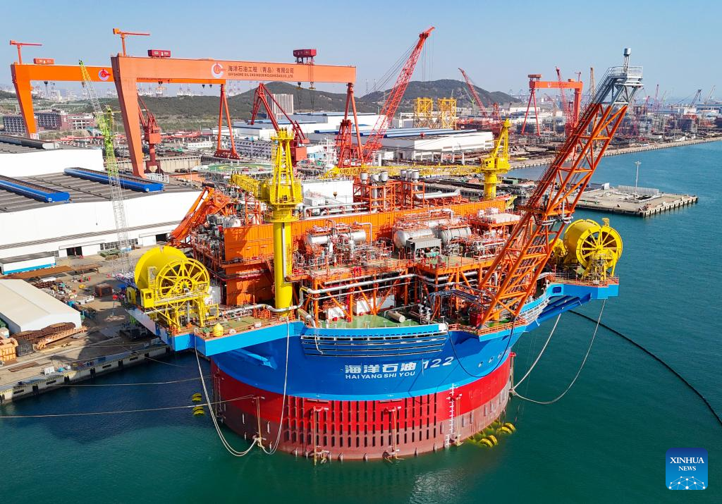 Asia's first cylindrical FPSO facility completed in E China