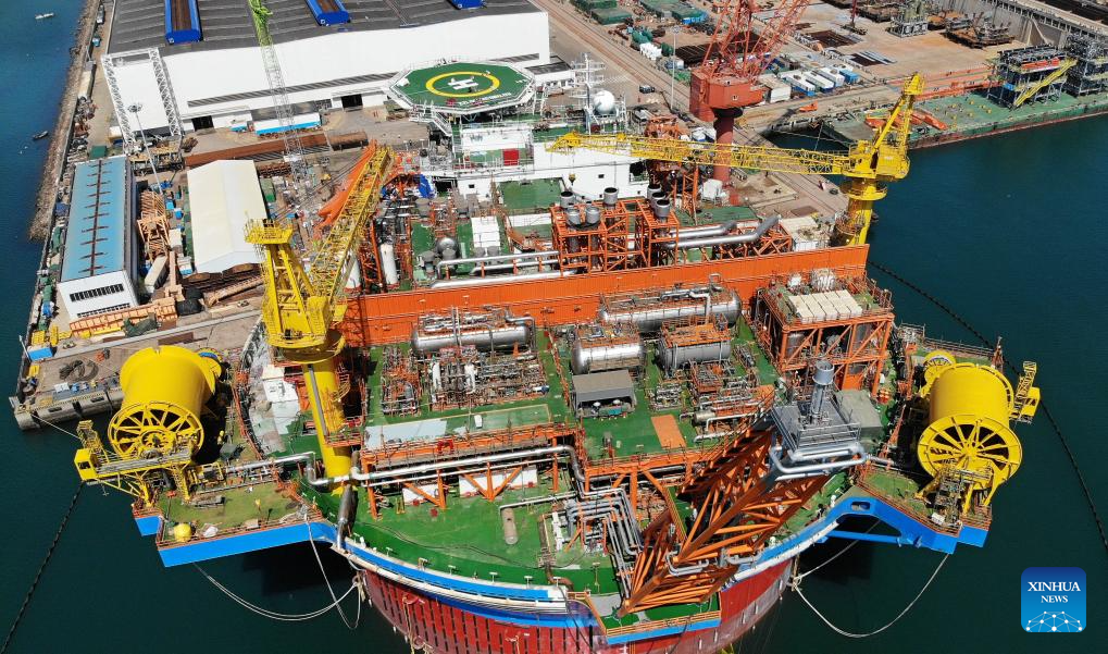 Asia's first cylindrical FPSO facility completed in E China